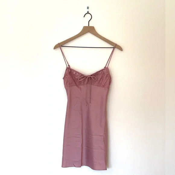 Urban Outfitters | Dresses | Nwt Urban Outfitters Dusty Rose Slip Dress  Really Pretty Details Size Xs
